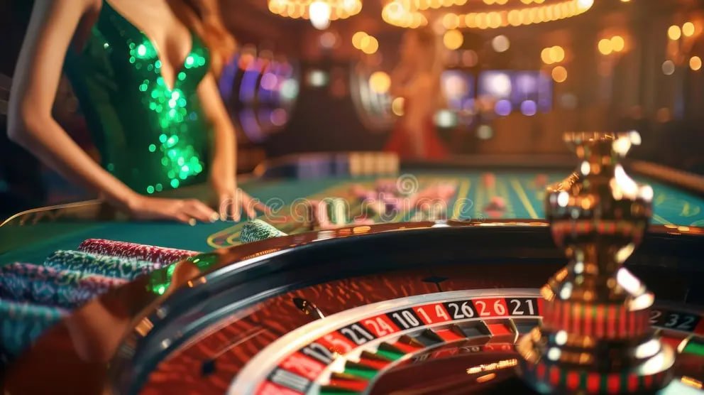 Meja permainan kasino dengan dealer live yang interaktif bersama apizeus
